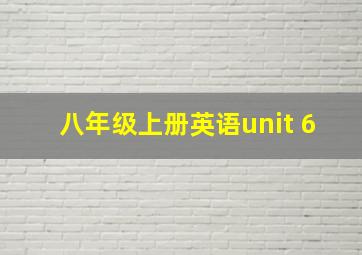 八年级上册英语unit 6